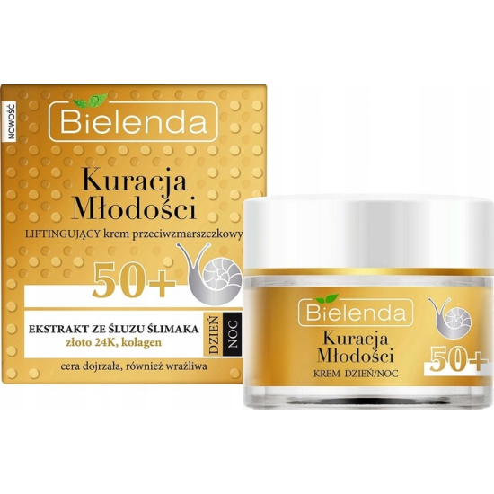 BIELENDA KURACJA MŁODOŚCI LIFTINGUJĄCY KREM PRZECIWZMARSZCZKOWY 50+ 50ML